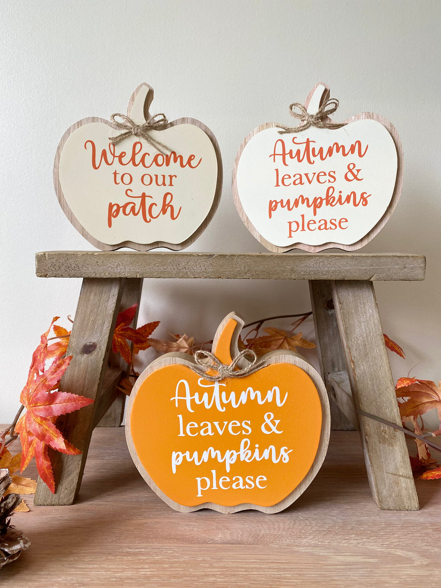 Wooden Pumpkin Signs – Rose and Ivy Interiors